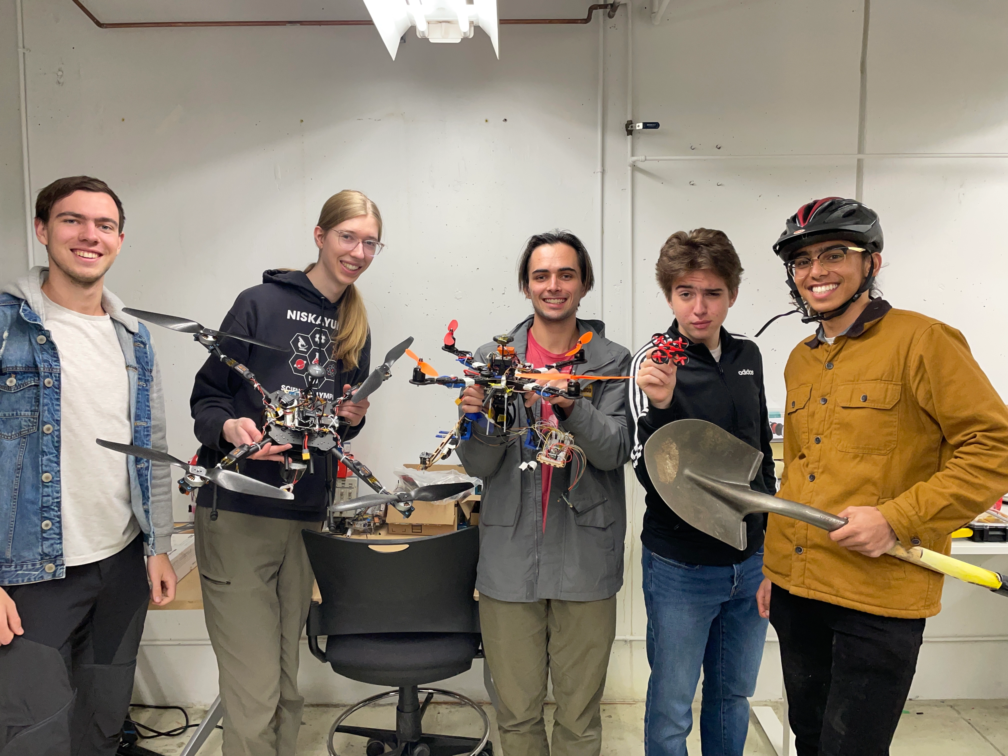 Sokil team testing drones